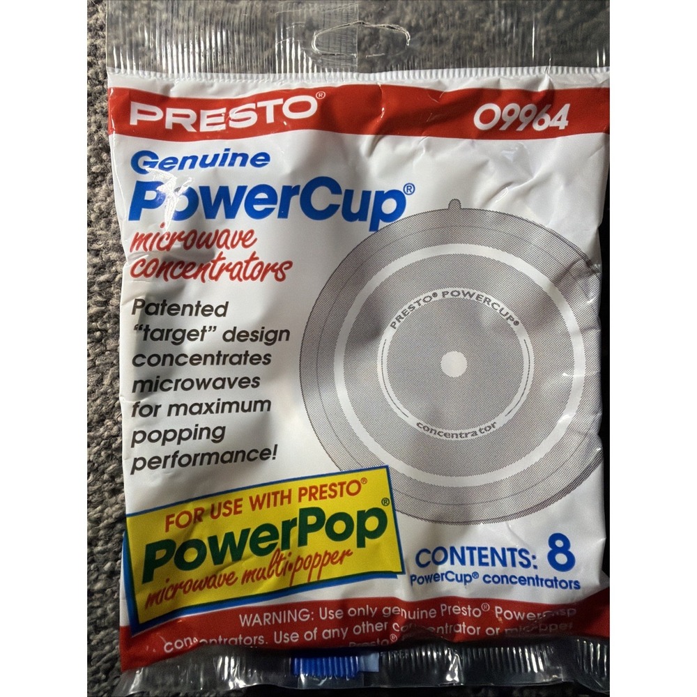 Presto PowerCup Microwave Concentrators 8 Pack for PowerPop Popper 09964